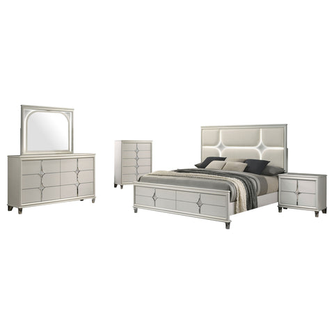 Vicente 5-piece Queen Bedroom Set Pearl WhitePearl White