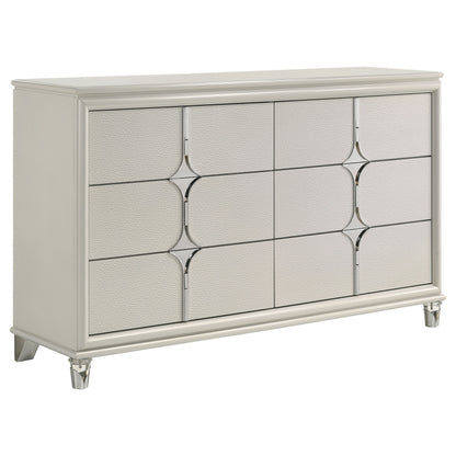 Vicente 6-drawer Dresser Cabinet Pearl WhitePearl White