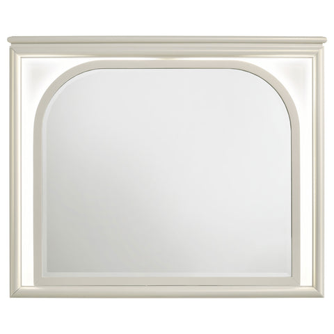 Vicente LED Dresser Mirror Pearl WhitePearl White