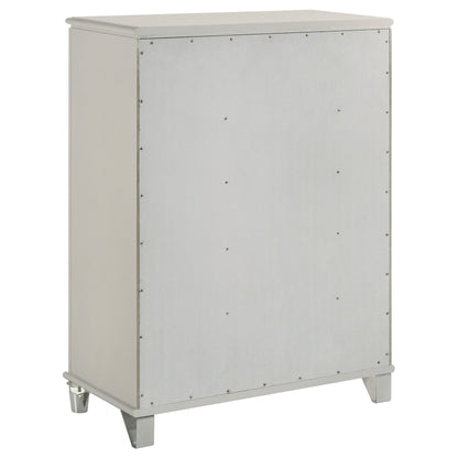 Vicente 5-drawer Bedroom Chest of Drawers Pearl WhitePearl White