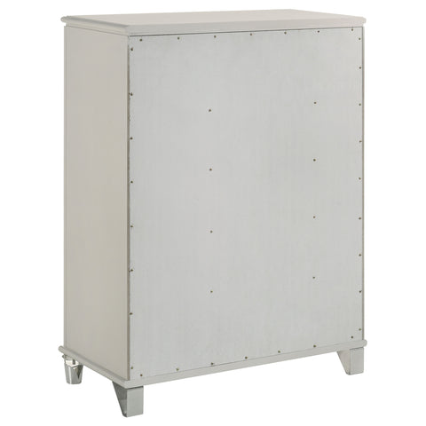 Vicente 5-drawer Bedroom Chest of Drawers Pearl WhitePearl White