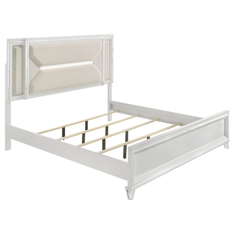 Browning 64-inch Eastern King Panel Bed LED Headboard WhiteWhite