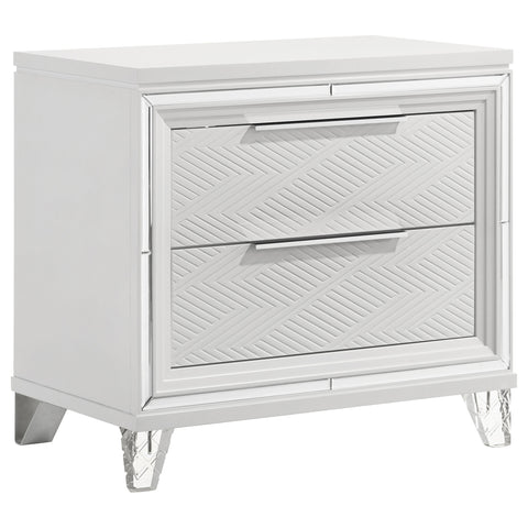 Browning 2-drawer Nightstand Bedside Table WhiteWhite