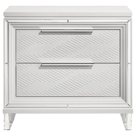 Browning 2-drawer Nightstand Bedside Table WhiteWhite