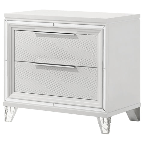 Browning 2-drawer Nightstand Bedside Table WhiteWhite