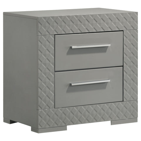 Foster 4-piece Queen Bedroom Set Grey High GlossGrey High Gloss