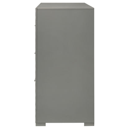 Foster 6-drawer Dresser Cabinet Grey High GlossGrey High Gloss