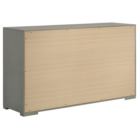 Foster 6-drawer Dresser Cabinet Grey High GlossGrey High Gloss