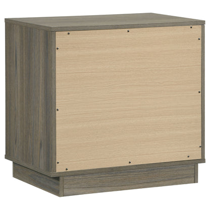 Keese 2-drawer Nightstand Bedside Table Grey OakGrey Oak/Almond