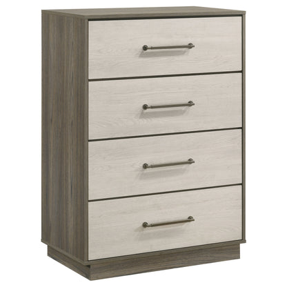 Keese 4-drawer Chest of Drawers Grey OakGrey Oak/Almond