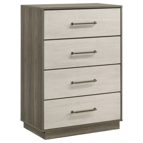 Keese 4-drawer Chest of Drawers Grey OakGrey Oak/Almond