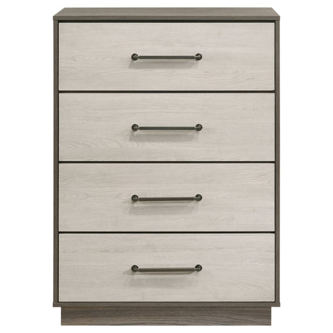 Keese 4-drawer Chest of Drawers Grey OakGrey Oak/Almond