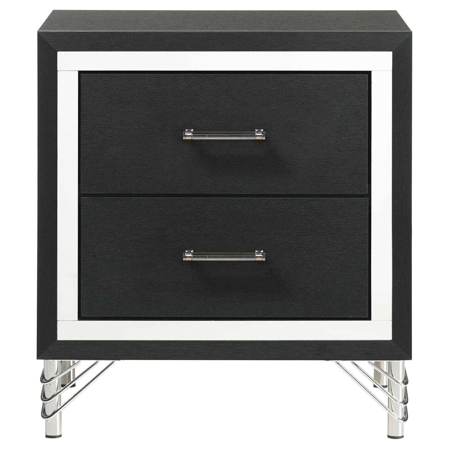 jocelyn 2-drawer nightstand bedside table blackblack