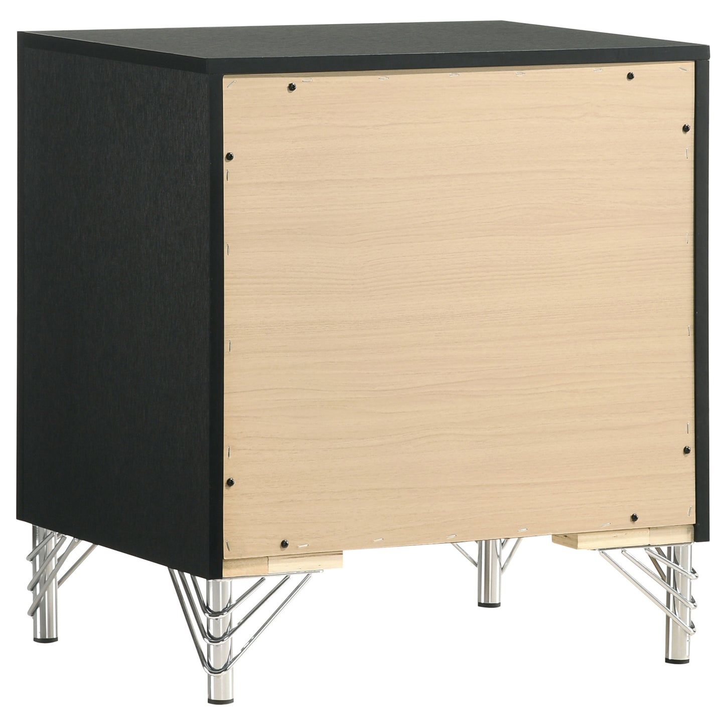 jocelyn 2-drawer nightstand bedside table blackblack