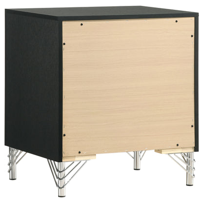 Jocelyn 2-drawer Nightstand Bedside Table BlackBlack