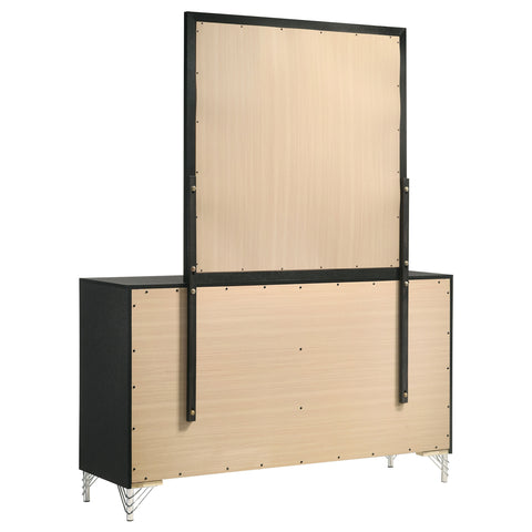 Jocelyn 6-drawer Dresser and Mirror BlackBlack