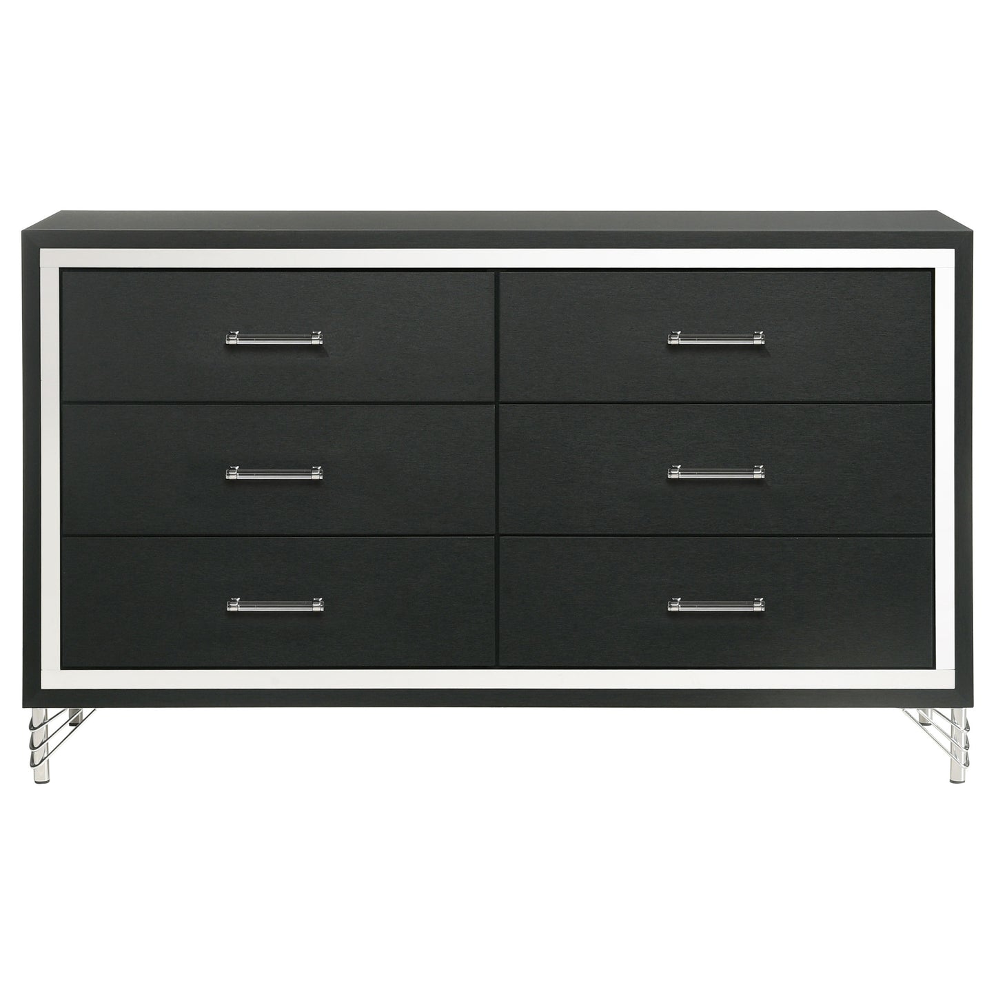 jocelyn 6-drawer dresser cabinet blackblack
