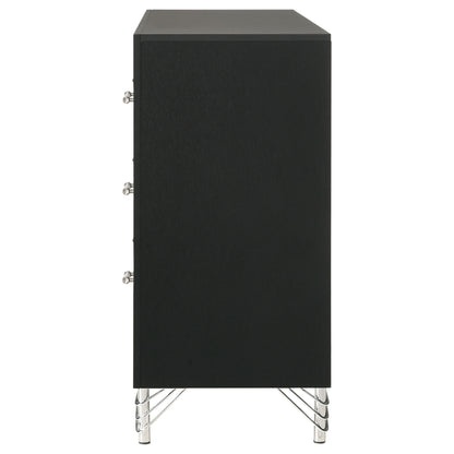 Jocelyn 6-drawer Dresser Cabinet BlackBlack