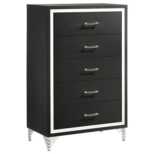 Jocelyn 5-drawer Bedroom Chest of Drawers BlackBlack