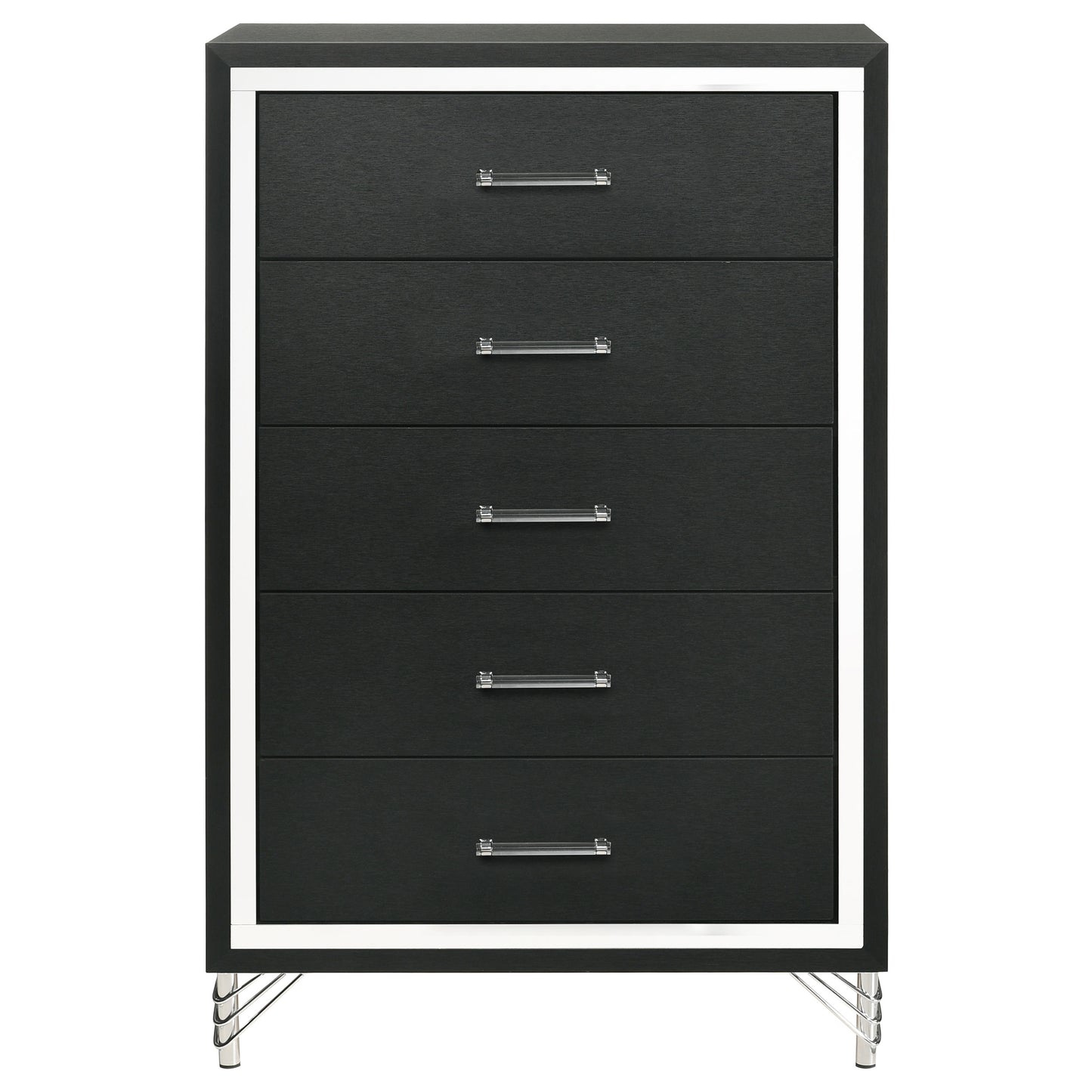 jocelyn 5-drawer bedroom chest of drawers blackblack