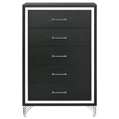Jocelyn 5-drawer Bedroom Chest of Drawers BlackBlack