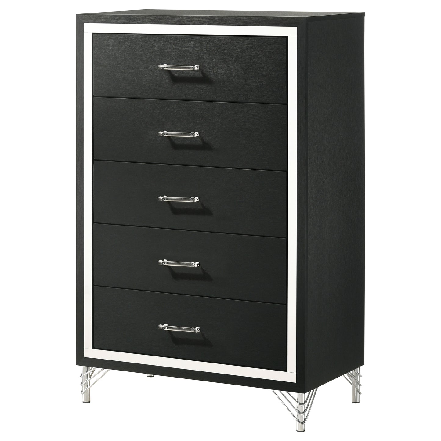 jocelyn 5-drawer bedroom chest of drawers blackblack
