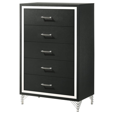 Jocelyn 5-drawer Bedroom Chest of Drawers BlackBlack