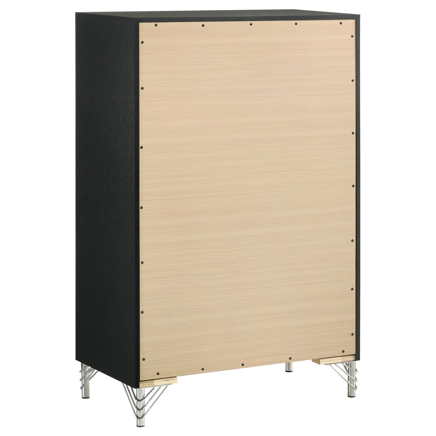 jocelyn 5-drawer bedroom chest of drawers blackblack