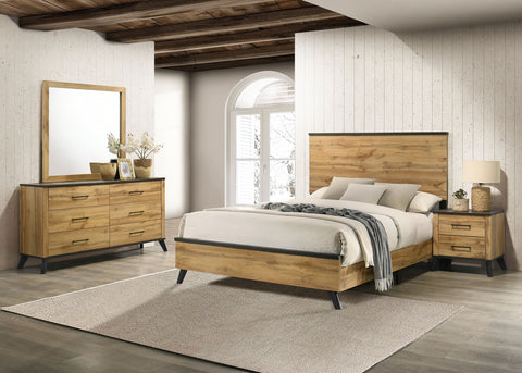 Sedona 4-piece Queen Bedroom Set Natural PineWeathered Brown / Natural Pine