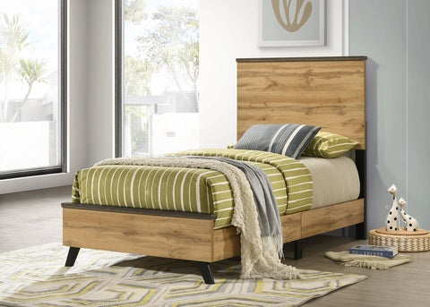 Sedona 52-inch Twin Panel Bed Natural PineWeathered Brown / Natural Pine
