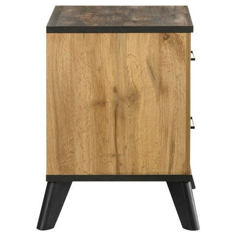 Sedona 2-drawer Nightstand Bedside Table Natural PineWeathered Brown / Natural Pine