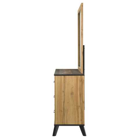 Sedona 6-drawer Dresser and Mirror Natural PineWeathered Brown / Natural Pine