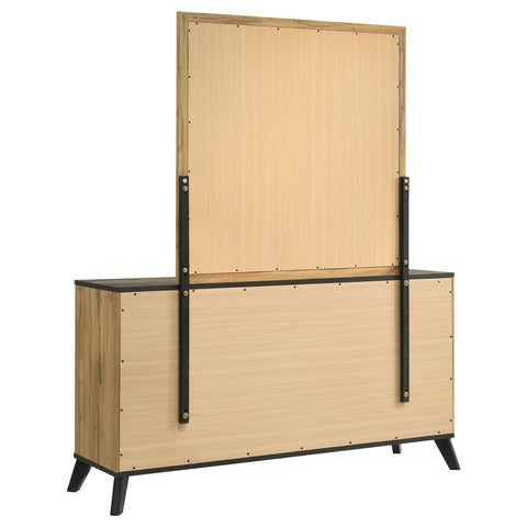 Sedona 6-drawer Dresser and Mirror Natural PineWeathered Brown / Natural Pine