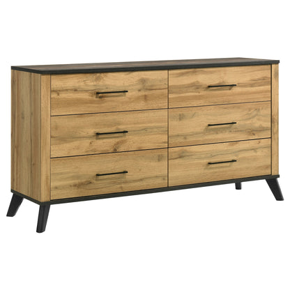 Sedona 6-drawer Dresser Cabinet Natural PineWeathered Brown / Natural Pine