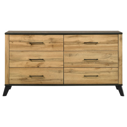 Sedona 6-drawer Dresser Cabinet Natural PineWeathered Brown / Natural Pine