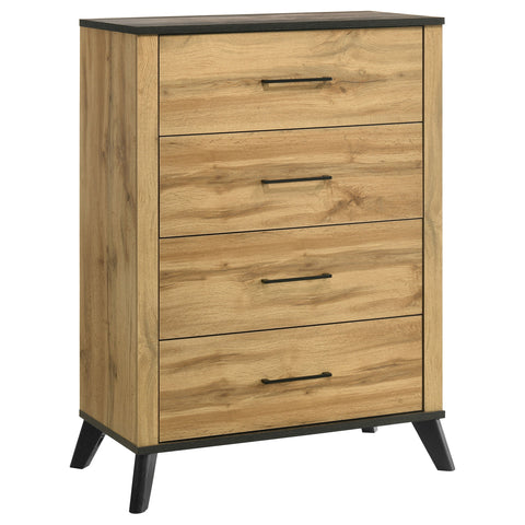 Sedona 4-drawer Bedroom Chest of Drawers Natural PineWeathered Brown / Natural Pine
