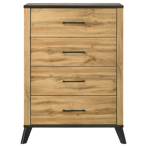 Sedona 4-drawer Bedroom Chest of Drawers Natural PineWeathered Brown / Natural Pine