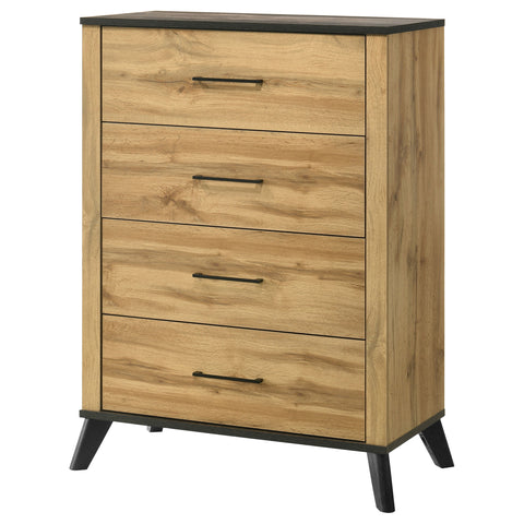 Sedona 4-drawer Bedroom Chest of Drawers Natural PineWeathered Brown / Natural Pine