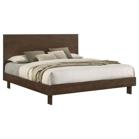 Valna 48-inch Eastern King Platform Panel Bed Warm BrownWarm Brown
