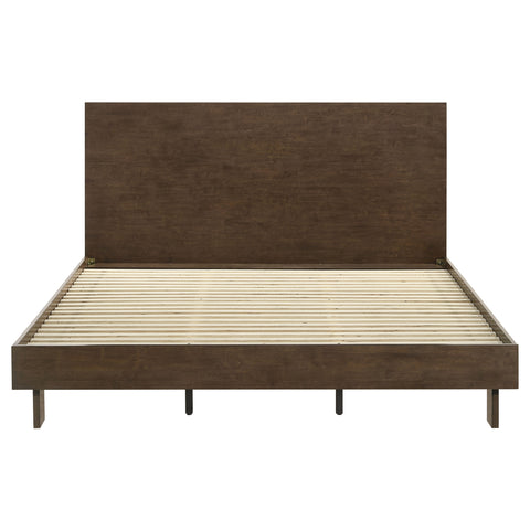 Valna 48-inch Eastern King Platform Panel Bed Warm BrownWarm Brown