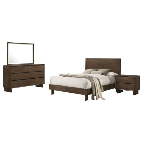 Valna 4-piece Queen Bedroom Set Warm BrownWarm Brown