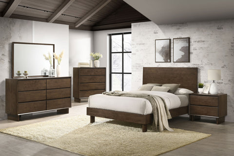 Valna 5-piece Queen Bedroom Set Warm BrownWarm Brown
