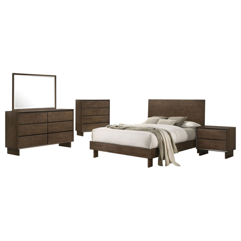 Valna 5-piece Queen Bedroom Set Warm BrownWarm Brown
