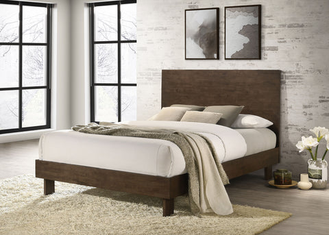 Valna 48-inch Queen Platform Panel Bed Warm BrownWarm Brown