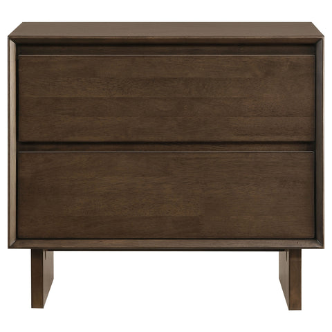 Valna 2-drawer Nightstand Bedside Table Warm BrownWarm Brown