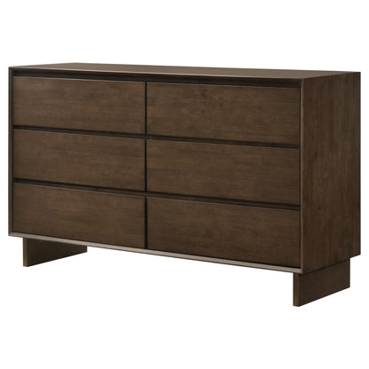 Valna 6-drawer Dresser Cabinet Warm BrownWarm Brown
