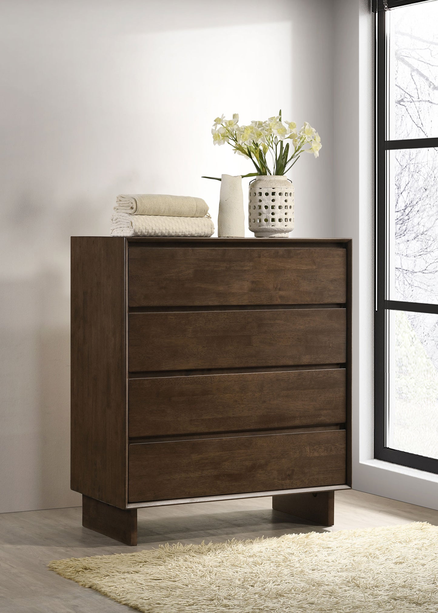 valna 4-drawer chest of drawers warm brownwarm brown