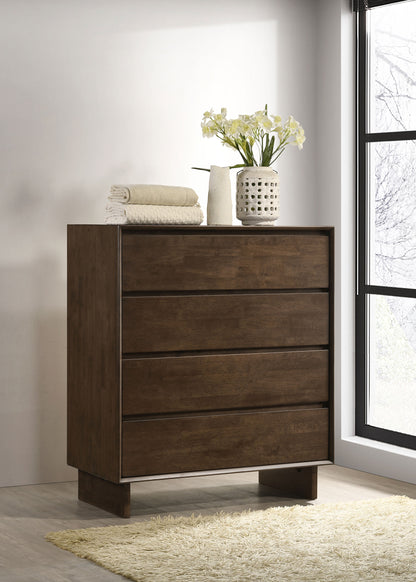 Valna 4-drawer Chest of Drawers Warm BrownWarm Brown