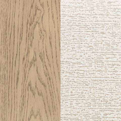 Jessie 49-inch Eastern King Wingback Bed Beige OakBeige Oak