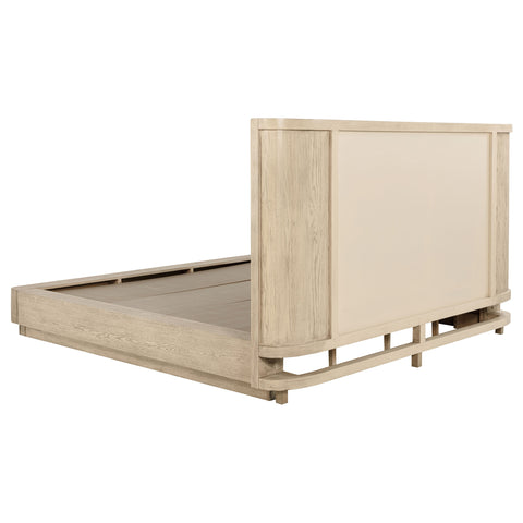 Jessie 49-inch California King Wingback Bed Beige OakBeige Oak